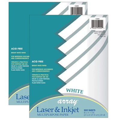Pacon® White 8.5" x 11" Multi-Purpose Paper, 2 Packs of 500