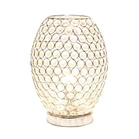 Elegant Designs Crystal & Chrome Decorative Table Lamp