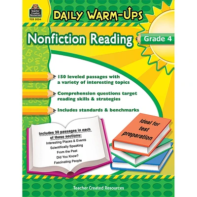 Teacher Created Resources Daily Warm-Ups: Nonfiction Reading Book
