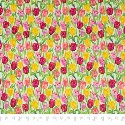 SINGER Multi Tulip Cotton Fabric