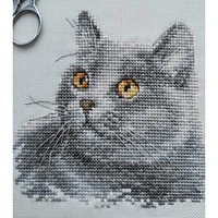 Alisa British Cat Cross Stitch Kit