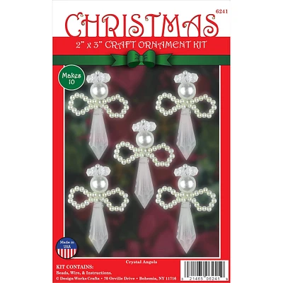 Design Works™ 10ct. Crystal Angels Beaded Ornament Kit