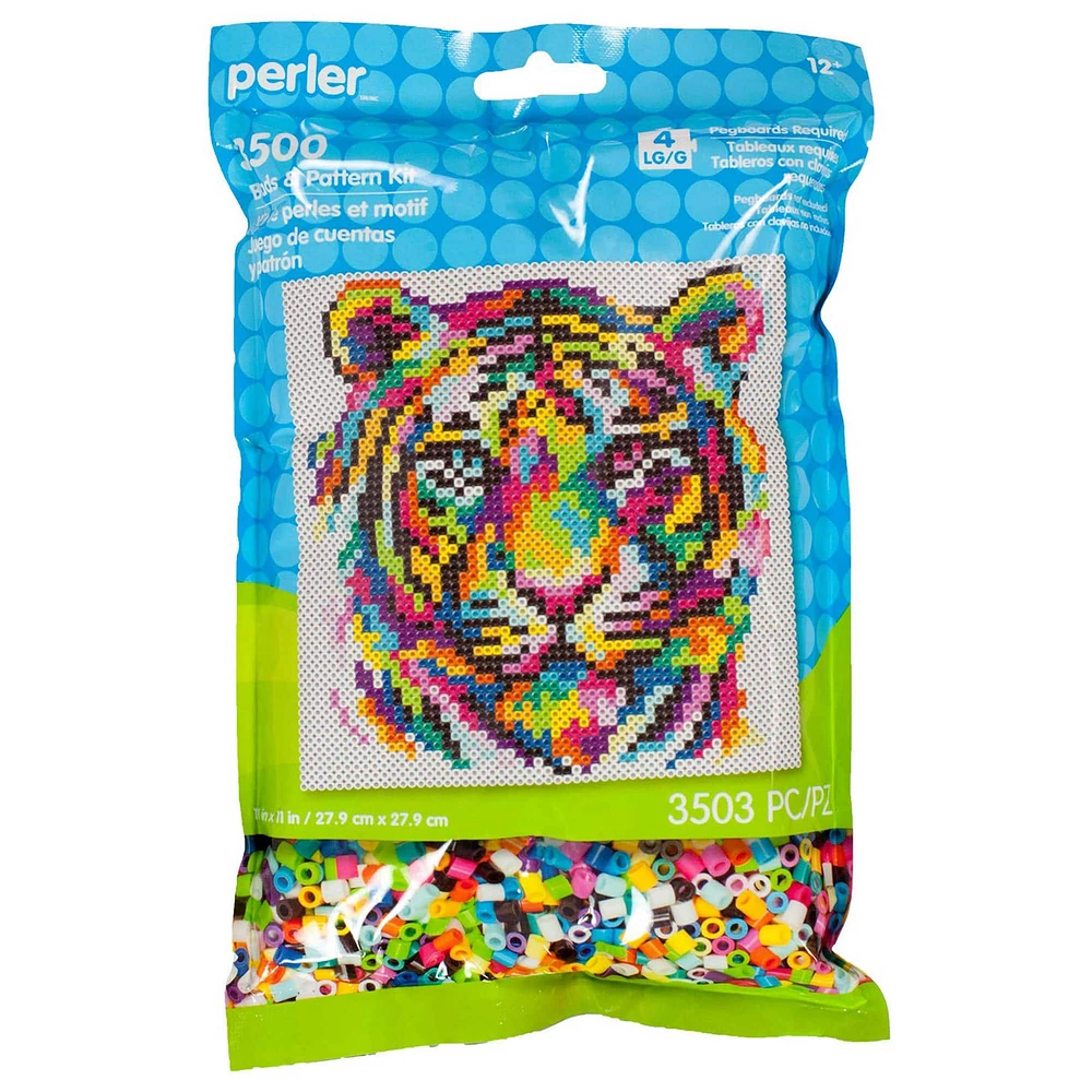 Perler® Rainbow Tiger Bead & Pattern Kit