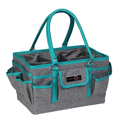 Everything Mary Heather Gray & Teal Deluxe Store and Tote