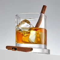 JoyJolt® 9.6oz. Aqua Vitae Square Off Base Whiskey Glasses, 2ct.