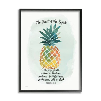 Stupell Industries The Fruit of the Spirit Multicolored Pineapple Framed Wall Art