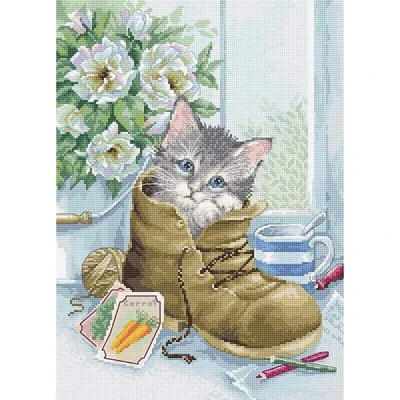 Luca-s Cute Kitten Counted Cross Stitch Kit