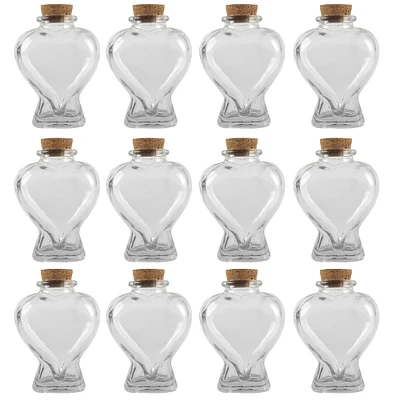 12 Pack: Heart-Shaped Glass Bottle by Ashland™