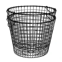 14" Stackable Metal Storage Baskets, 2ct.