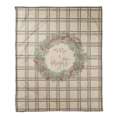 Merry & Bright Plaid Coral Fleece Blanket