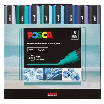 POSCA PC-5M Cool Tones Paint Marker Set