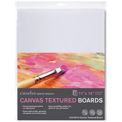 Crescent® 3 Pack Canvas Textured Boards