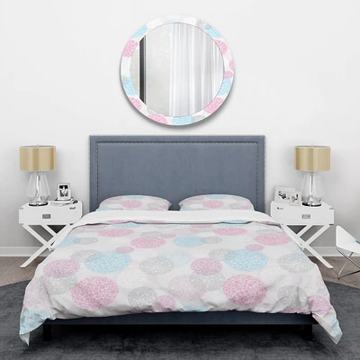 Designart 'Circular Abstract Retro Geometric III' Mid-Century Duvet Cover Set