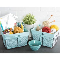 DII® Aqua Lined Chicken Wire Basket Set