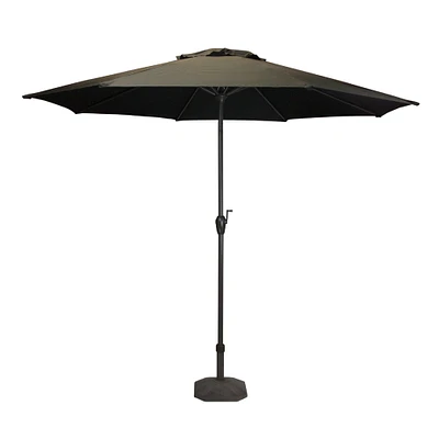 9ft. Black & Brown Outdoor Patio Umbrella