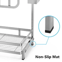 NEX™ 15" Silver 2-Tier Standing Storage Rack