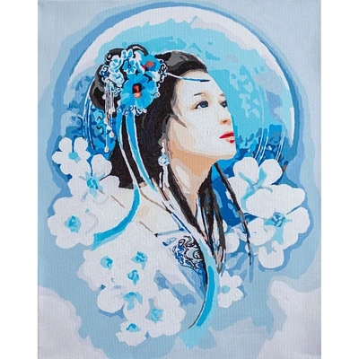 Vervaco Asian Lady In Blue Paint By Number Kit