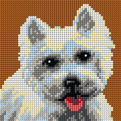 Orchidea West Highland White Terrier Gobelin Canvas Cross Stitch Kit