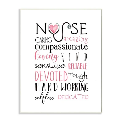 Stupell Industries Nurse Inspirational Description Healthcare Professional Gratitude Wood Wall Plaque