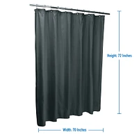 Bath Bliss Microfiber Soft Touch Diamond Design Shower Curtain Liner