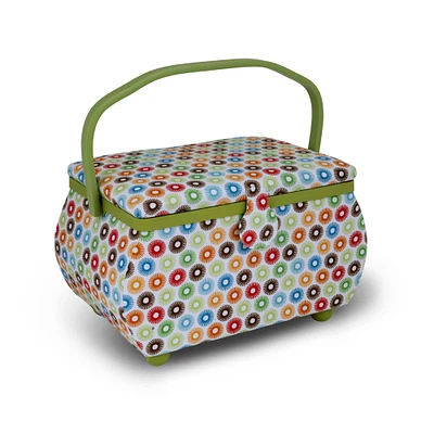 Dritz® Multicolor Retro Large Curved Sewing Basket