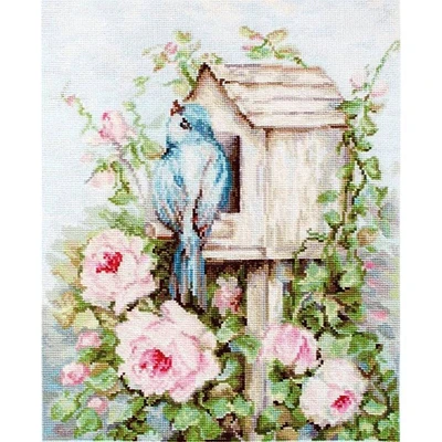 Luca-s Bird House & Roses Counted Cross Stitch Kit