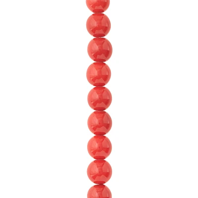 Red Ceramic Round Beads, 10mm by Bead Landing™