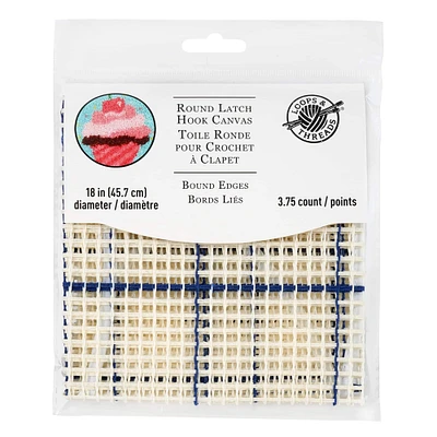 12 Pack: 18" Round Latch Hook Canvas by Loops & Threads®