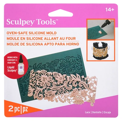 8 Pack: Sculpey Tools™ Oven-Safe Lace Silicone Mold