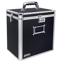 Vaultz Black Vinyl Record Storage Case