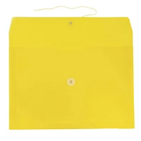 JAM Paper 9.75" x 14.5" Plastic Button & String Tie Closure Envelopes, 6ct.
