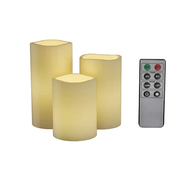 Hastings Home LED Flameless Candles & Remote Set