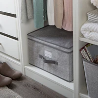 Simplify 16" Heather Gray Storage Box