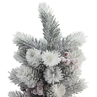 2.5ft. Unlit Flocked Pine Slim Artificial Christmas Tree