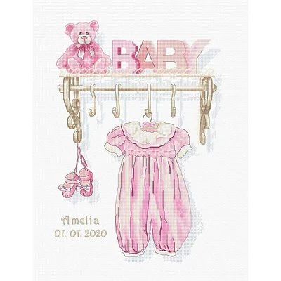 Luca-s Baby Girl Birth Counted Cross Stitch Kit