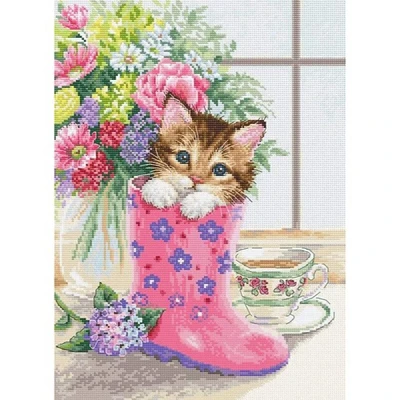 Luca-s Pretty Kitten Counted Cross Stitch Kit