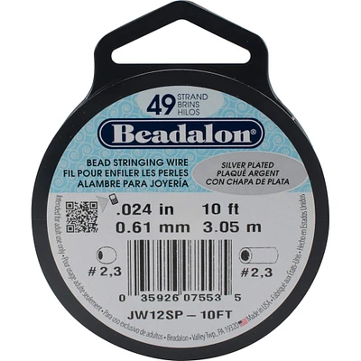 Beadalon® 49 Strand 0.61mm Silver Plated Bead Stringing Wire