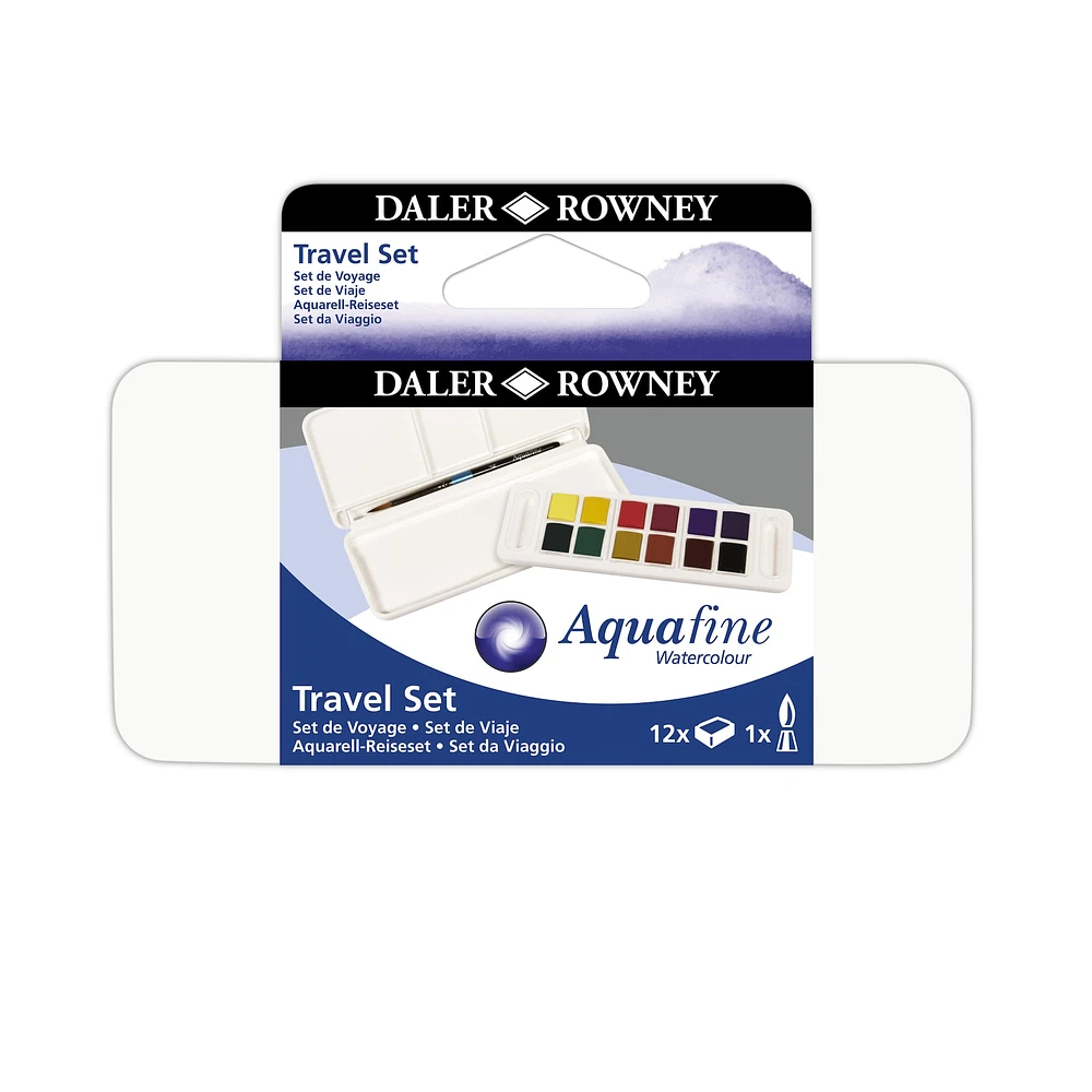 6 Pack: Daler-Rowney® Aquafine 12 Color Watercolor Paint Travel Set