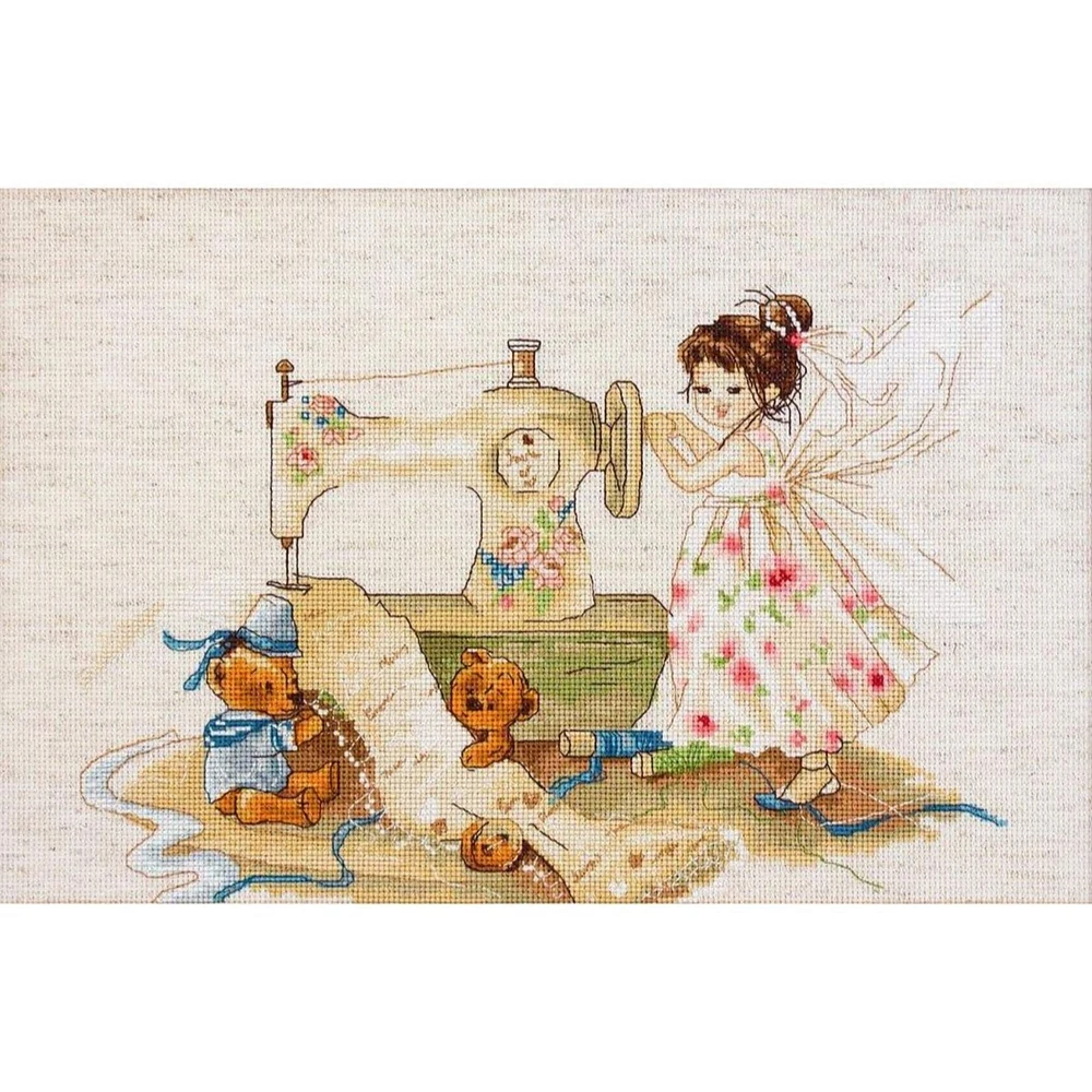 Luca-s The Fairy-Needlewoman Counted Cross Stitch Kit