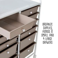 Honey Can Do 12-Drawer Metal Rolling Storage Cart