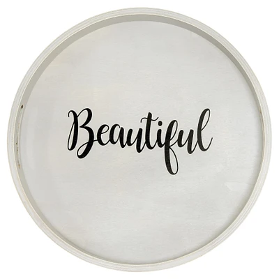 Elegant Designs™ 13.8" Round Beautiful Serving Tray with Handles
