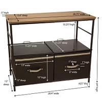 Household Essentials 2-Tier Storage Chest of Drawers
