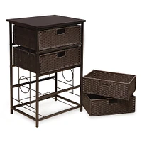 Badger Basket August Collection Tall Espresso Four Basket Storage Unit