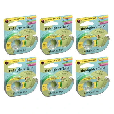 Lee Removable Highlighter Tape, 6ct.