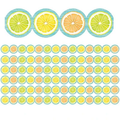 Teacher Created Resources Lemon Zest Citrus Slices Wide Die Cut Trim, 210ft.