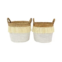 CosmoLiving by Cosmopolitan White Sea Grass Eclectic Storage Basket Set