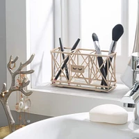 Home Details 3-Compartment Cosmetic Brush & Pencil Holder