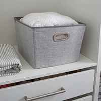 Simplify Heather Gray Grommet Storage Bin