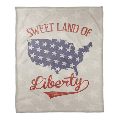 Sweet Land of Liberty Coral Fleece Blanket