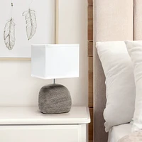 Simple Designs 12.5" Bedrock Ceramic Table Lamp